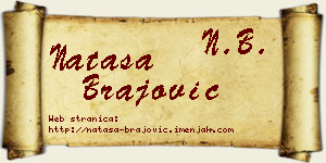 Nataša Brajović vizit kartica